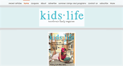 Desktop Screenshot of kidslifemagazine.com